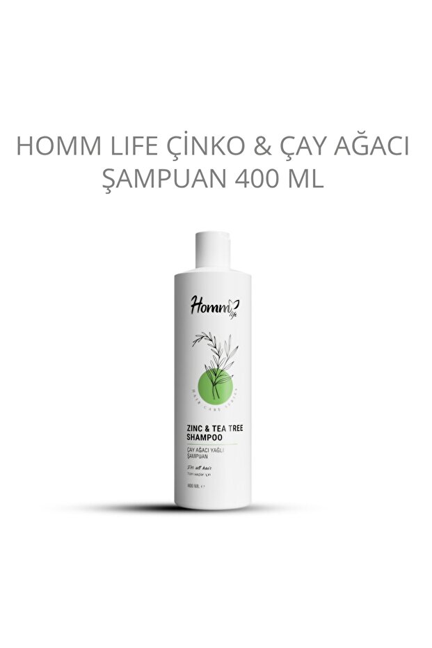 Homm Life Çinko & Çay Ağacı Şampuan ( karşıtı) 400 ml - 1