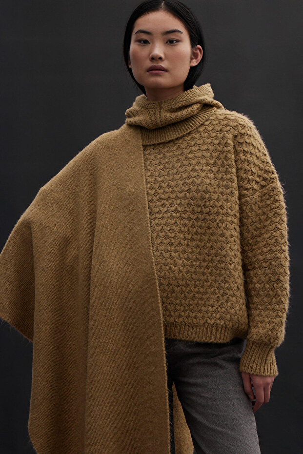 COZY YUMUŞAK DOKULU ATKI SARI - 1