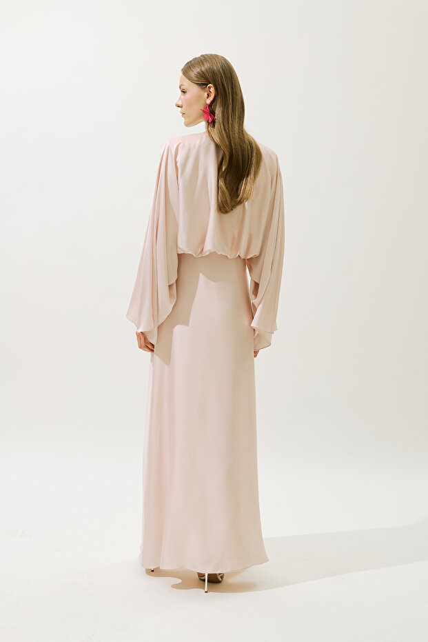 ROCHIE DE SEARĂ ADELE SATIN PUDRĂ - 8