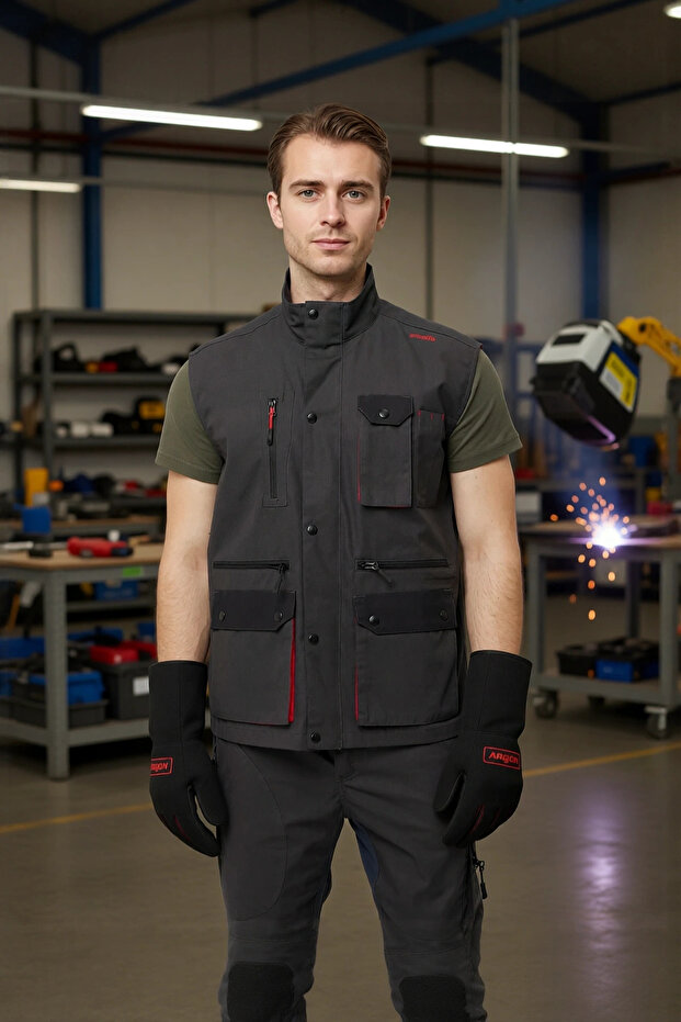 Armadillo Ripstop Multi-Pocket Vest Isg Galium Work Outdoor Lightweight Functional Design