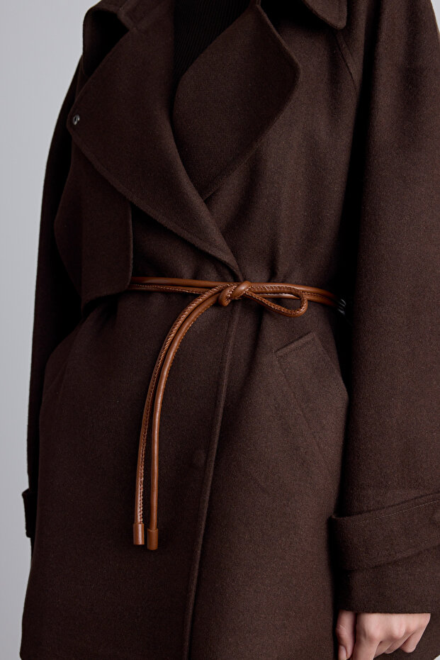 Pasek ze skóry kameleonowej ze sznurkiem - krawat - 3