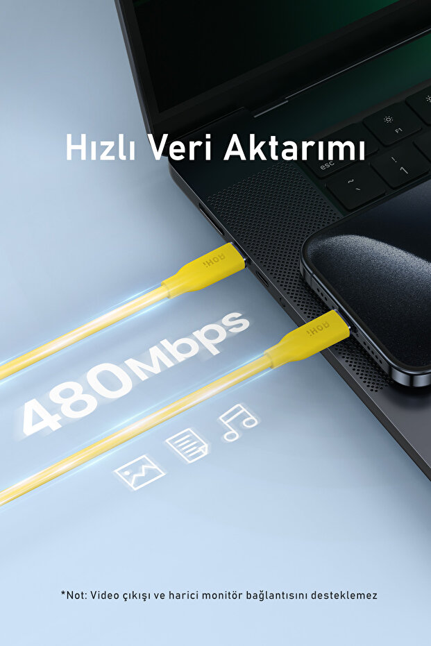 Silky Type-c To Type-c 1m 140w Pd 3.1 480mbps Süper Hızlı Şarj Ve Data Kablosu - 5