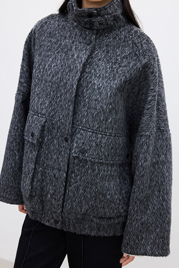 Anthracite Chelsea Bomber Coat - 4