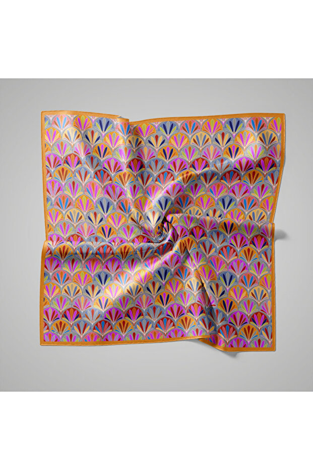 Natural Patterned Scarf - 1