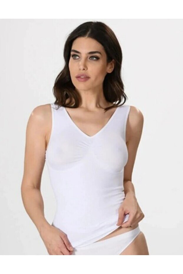 White Seamless Corset Undershirt Slim Waist Flat Abdomen and Flawless Appearance