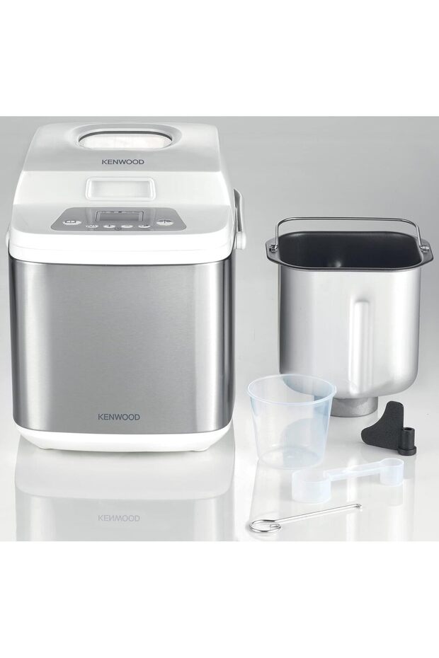 19-in-1 Automatic Bread Maker with Digital Timer, 19 Programs, and 15-Hour Delay – White/Silver - 5