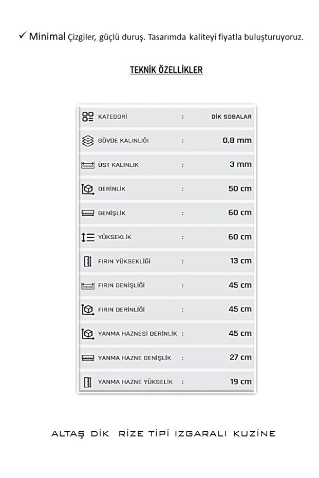 ALTAŞ DİK RİZE TİPİ IZGARALI KUZİNE-KARADENİZ KUZİNESİ - 4