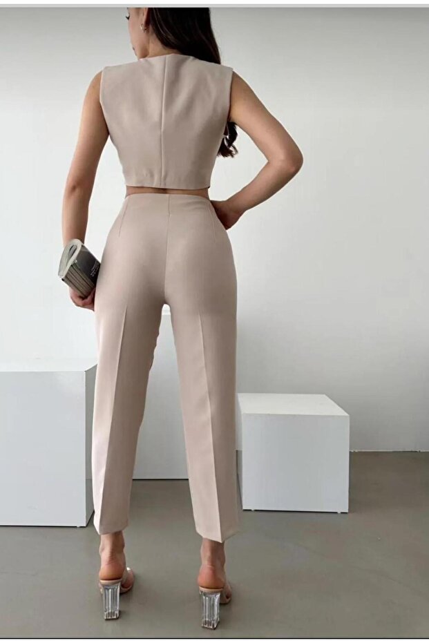 zr ÖNÜ PENSLİ KUMAŞ PANTOLON - 3