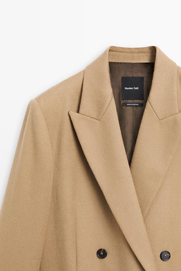 %100 yün uzun kaban - 3