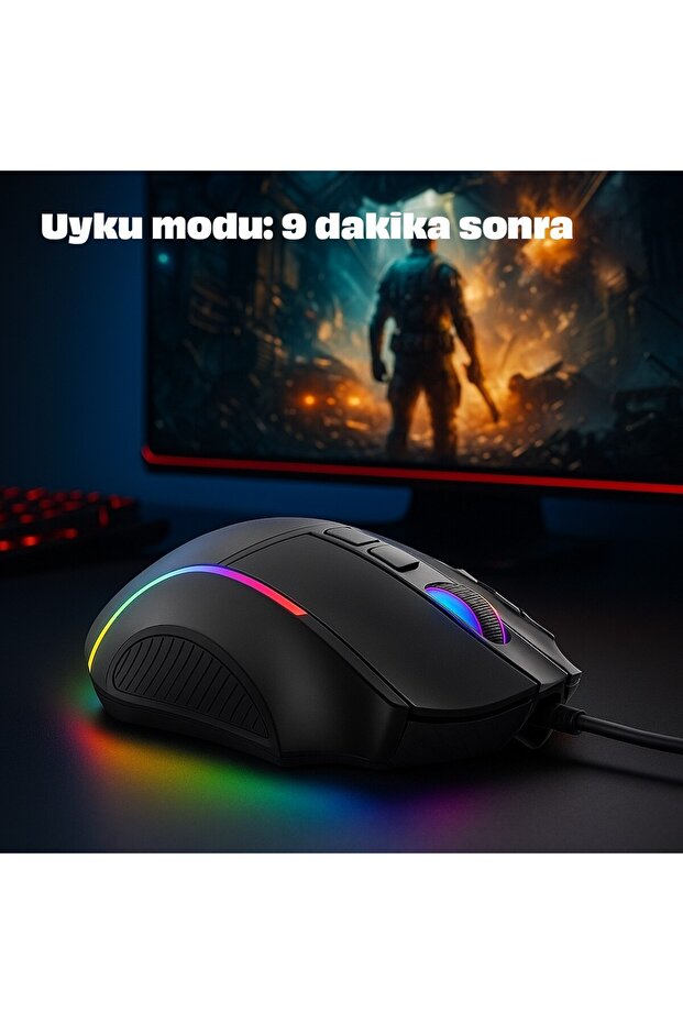 IMG-351 Empusa RGB Led 12800 Dpi 12 Tuş Makrolu Programlanabilir Gaming Mouse - 7