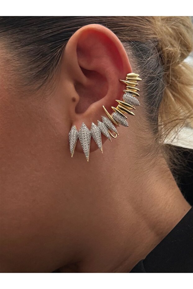 Çelik Marka Çoklu Görünüm küpe - 3