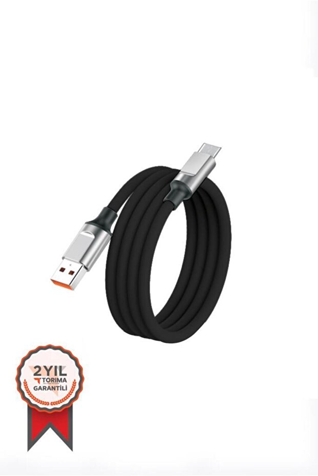 Şarj Kablosu Micro Silikon 3.0A Data Kablo U15 Siyah - 1