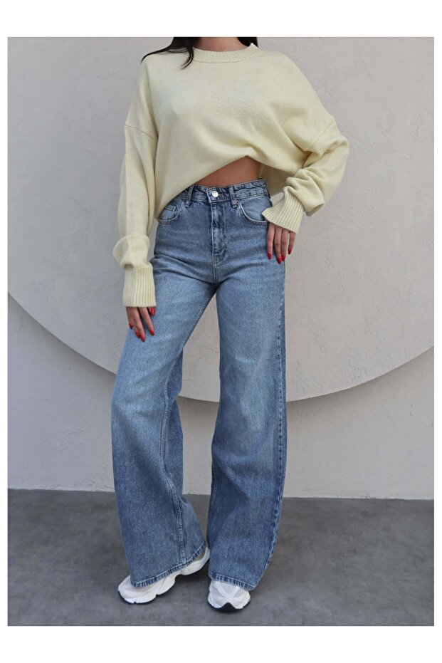 Lycra rovné džínsové nohavice - 6