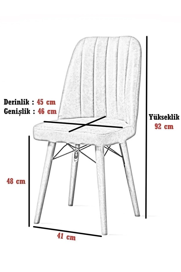 Flexa Comfort Serisi 6 Adet Flex Sandalye Mutfak Masası Takımı - 5