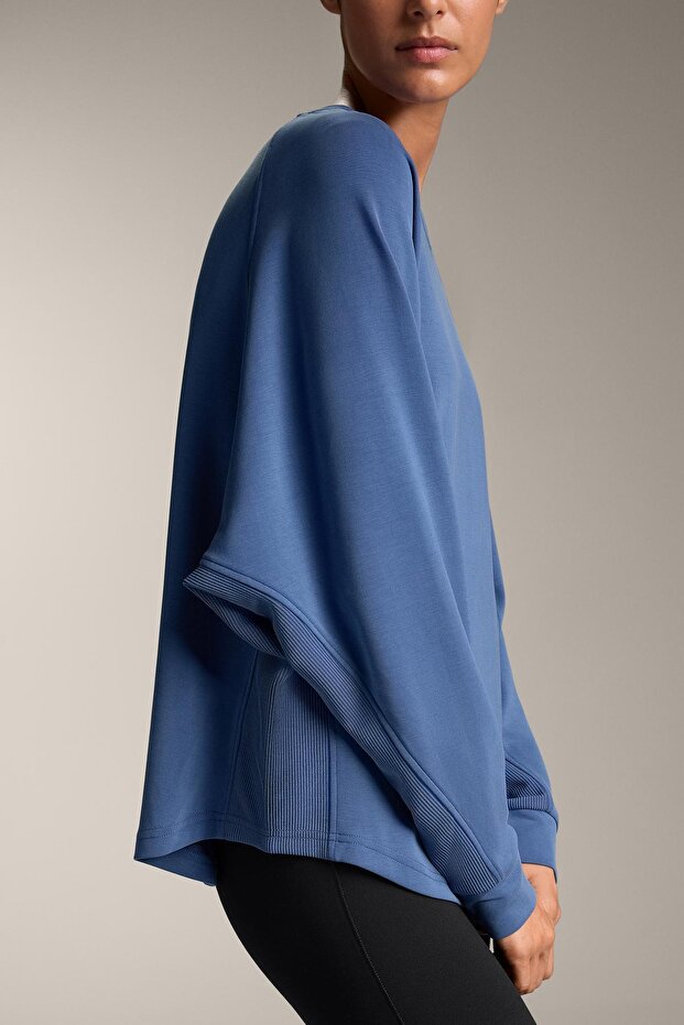 Oversize modal fitilli sweatshirt - 5