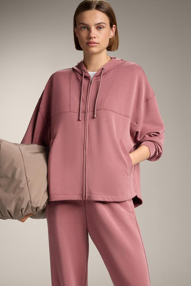 Yumuşak dokunuşlu modal kapüşonlu ceket - 5