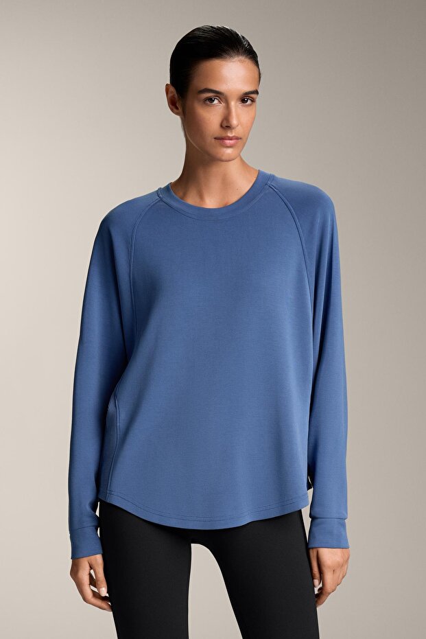 Oversize modal fitilli sweatshirt - 1