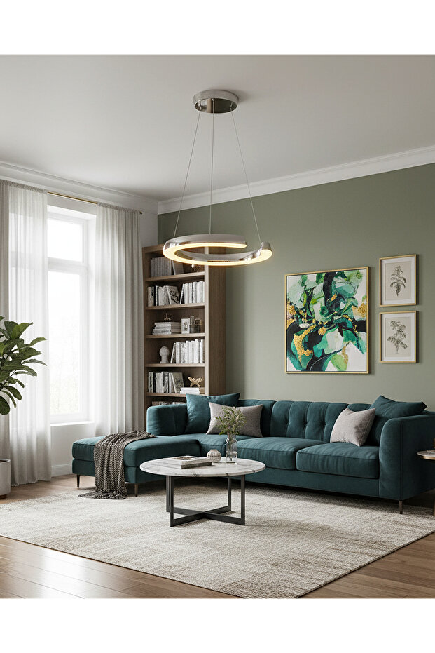 5621-1a,02 Tekli Ring Sarkıt Avizekrom - 6