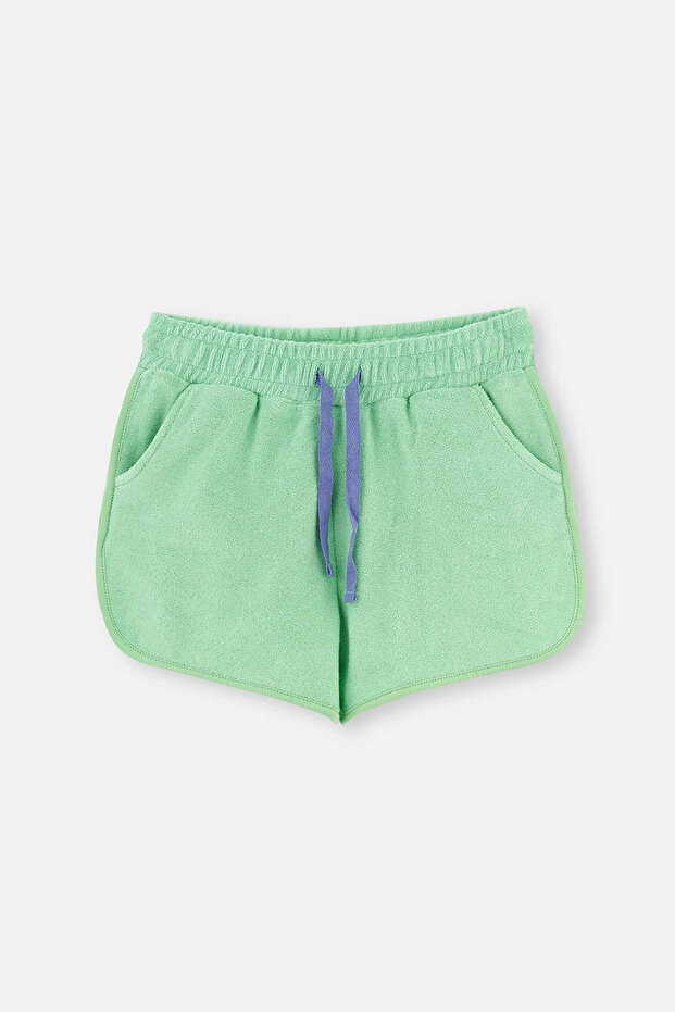 Yeşil Kız Çocuk Havlu Şort - 5