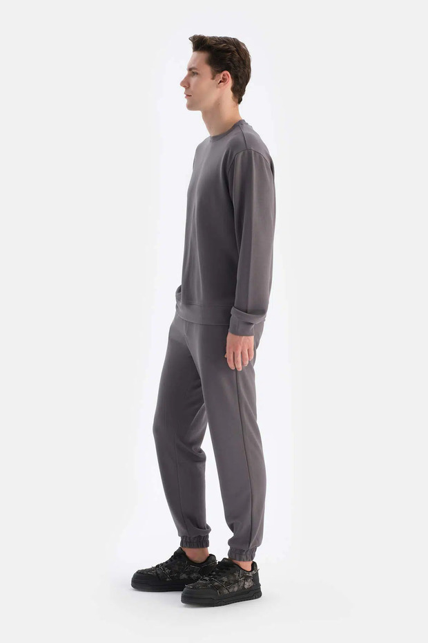 Füme Jogger Paça Eşofman Altı - 3