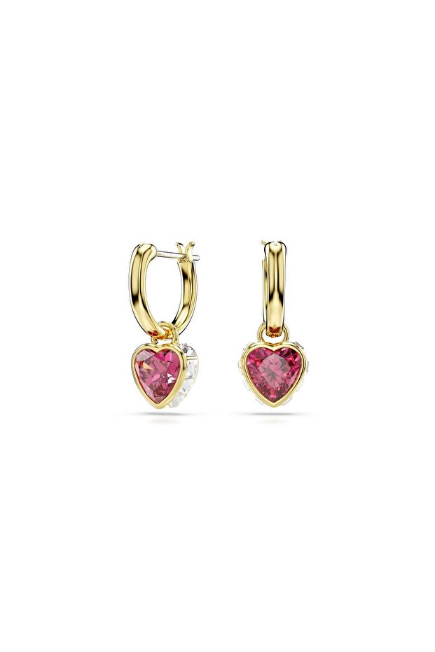 5684760 Swarovski Küpe Chroma:Pe Mn Hoop Drop Heart Red/Gos