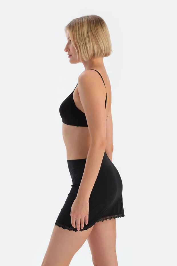 Siyah Mini Jupon - 3