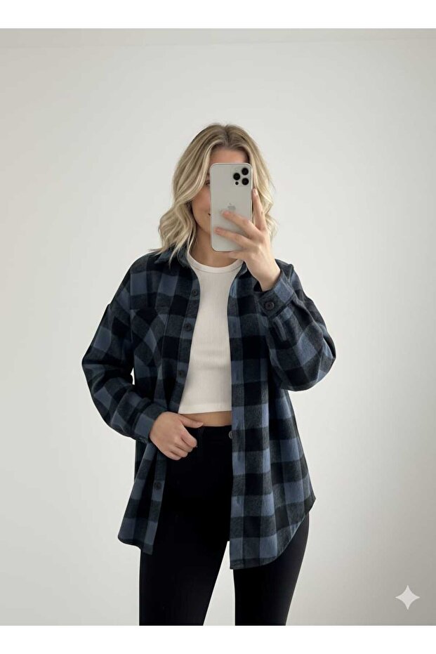 Cashmere Lumberjack Oversize Shirt Jacket