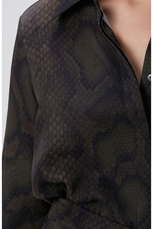 Haki Desenli Gömlek - 7
