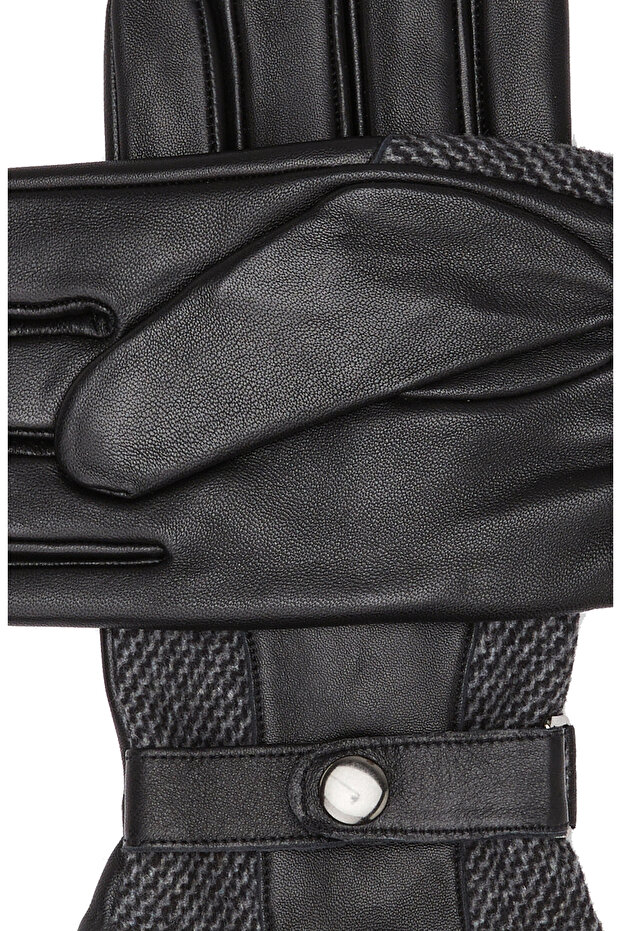 Siyah Erkek Deri Eldiven - 2