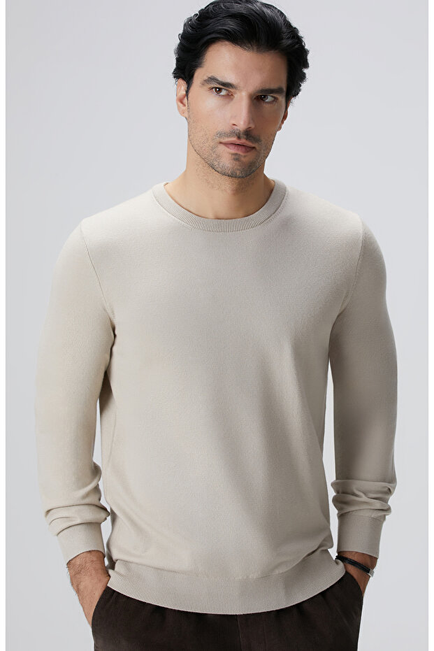 Bej Melanj Basic Triko Kazak - 4