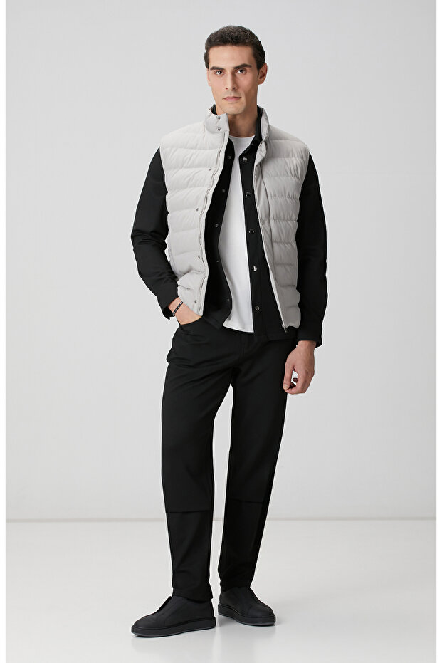 Siyah Diyagonal Dış Gömlek - 3