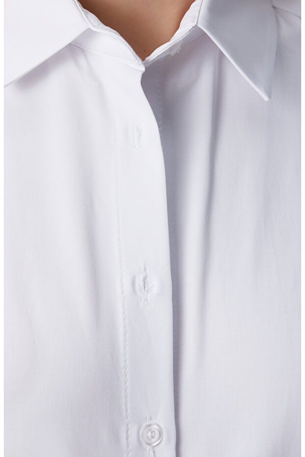 Beyaz Oversize Gömlek - 6