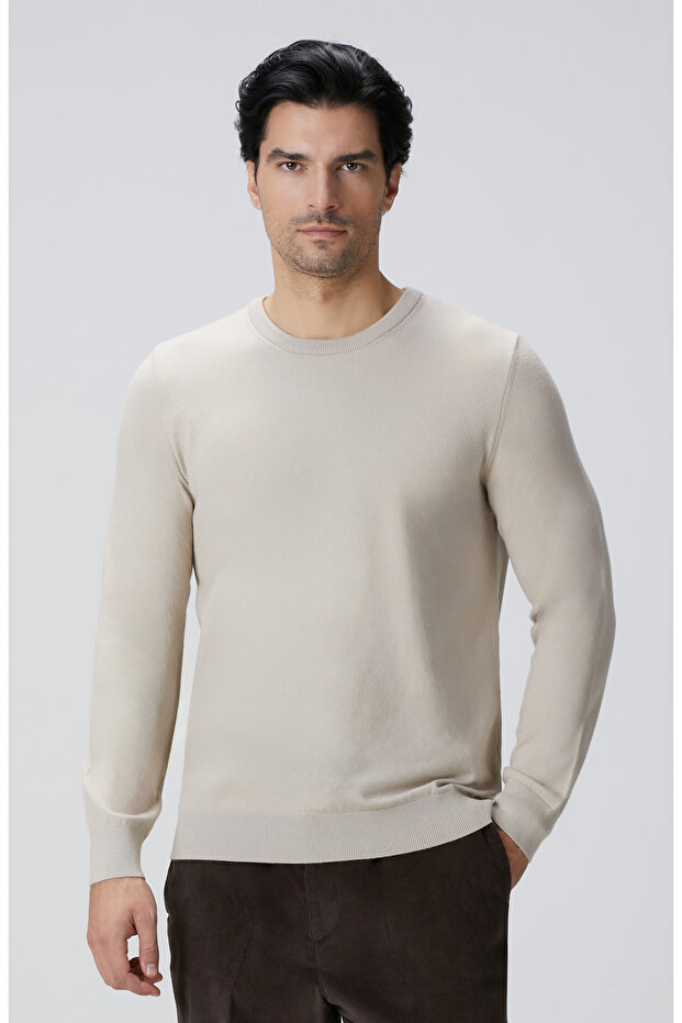 Bej Melanj Basic Triko Kazak - 2