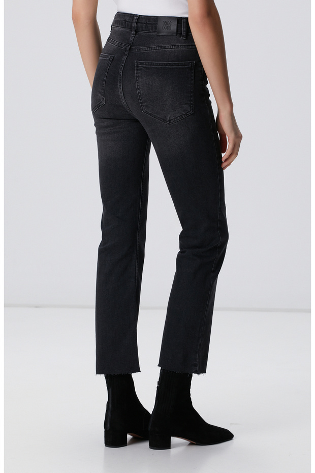 Antrasit Denim Pantolon - 5