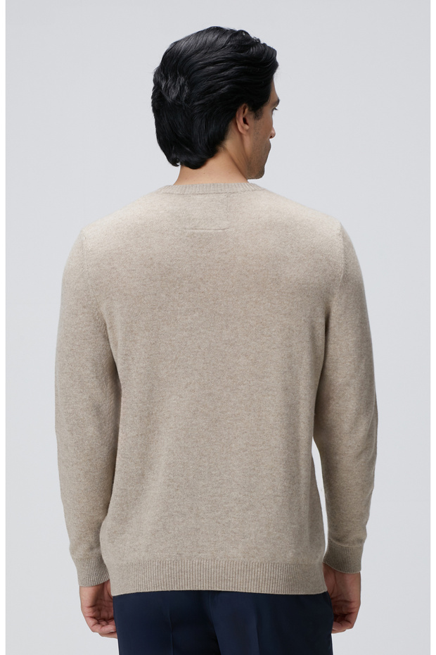Limited Bej Melanj Kaşmir Triko - 5