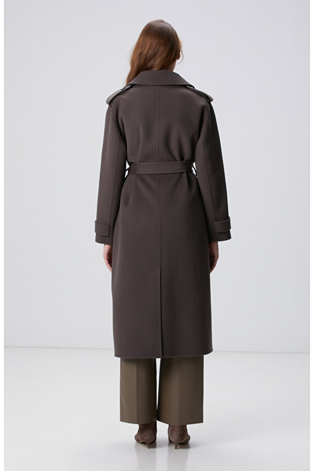 Limited Antrasit Yün Pardösü - 6