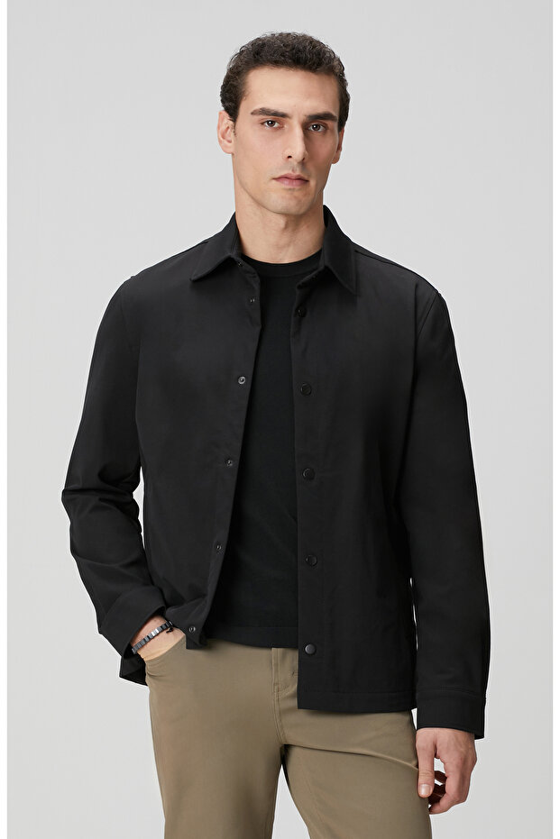N-Tech Siyah Dış Gömlek - 1