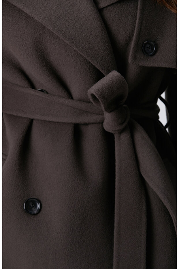 Limited Antrasit Yün Pardösü - 7