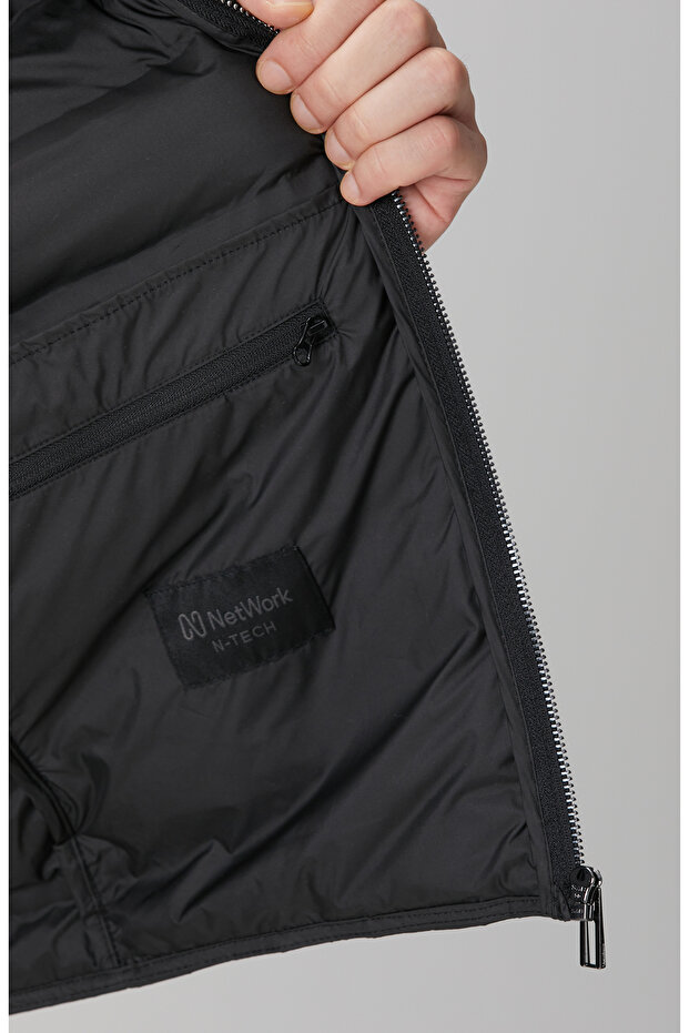 Siyah Puffer Mont - 8