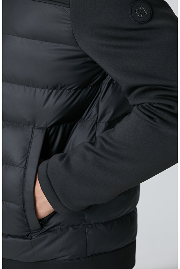 Siyah Scuba Garnili Kapitoneli Mont - 8