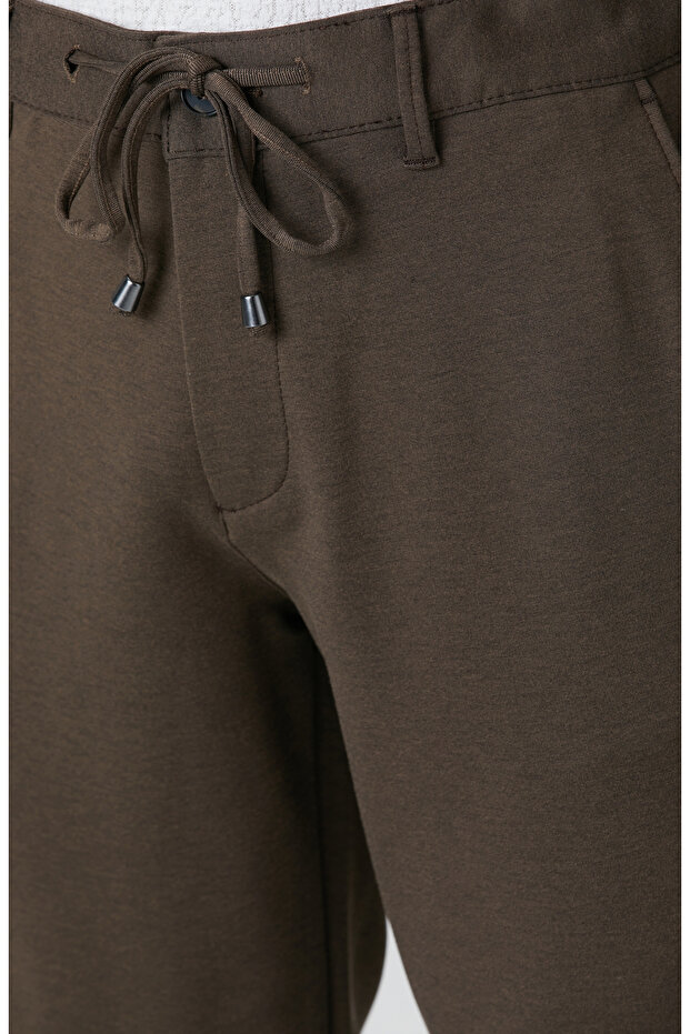 Acı Kahve Jogger Örme Pantolon - 4