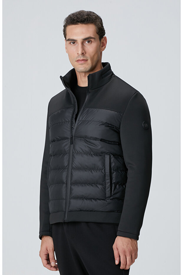 Siyah Scuba Garnili Kapitoneli Mont - 4