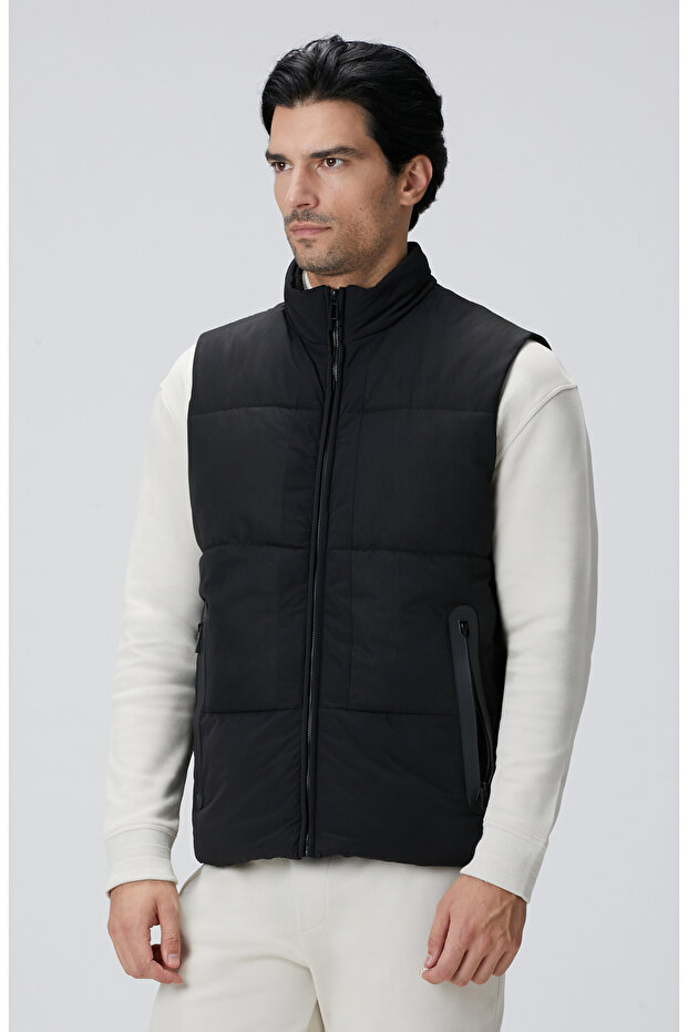 N-Tech Siyah Casual Yelek - 4