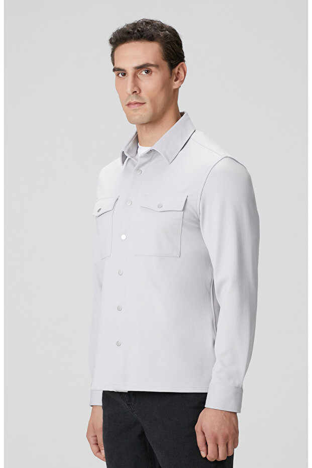 Gri Dış Gömlek - 4