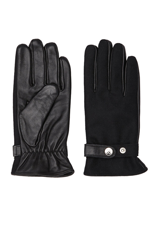 Siyah Erkek Deri Eldiven - 1