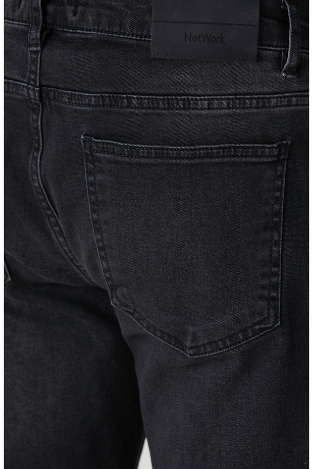 Antrasit Denim Pantolon - 5