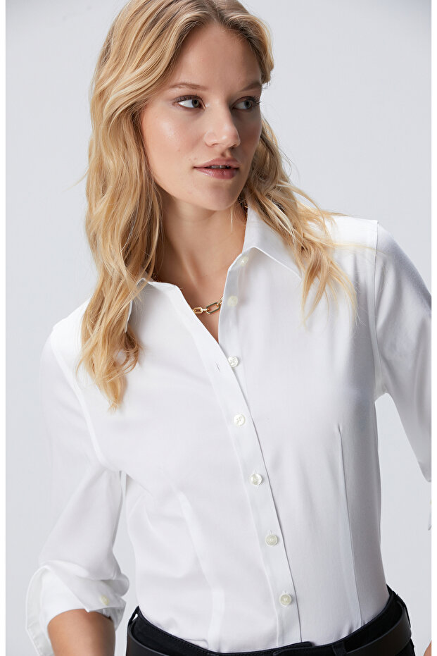 Non Iron Beyaz Gömlek - 2