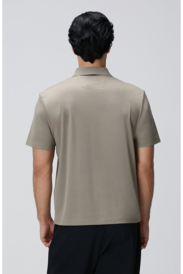 Haki N-Tech Fermuarlı Örme Gömlek - 5