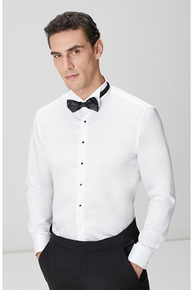 Beyaz Smokin Gömlek - 2