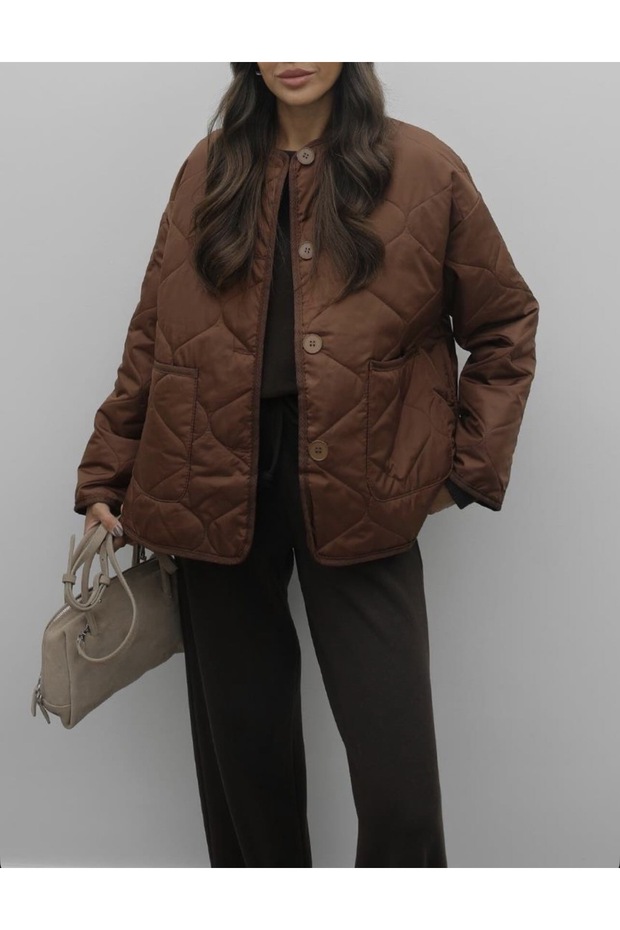 Kapitone ceket mont - 4